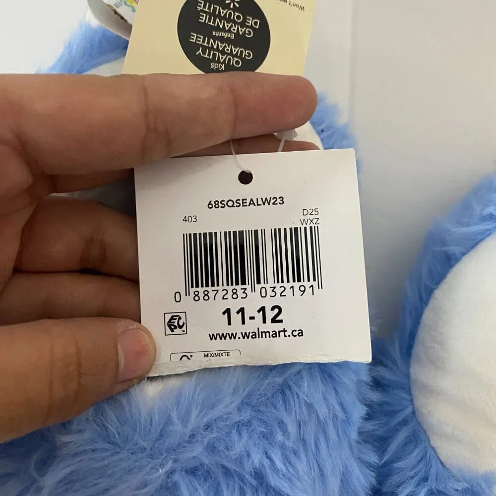 Squishmallows FuzzAMallows Collection Kids Plush Slippers Size 11–12